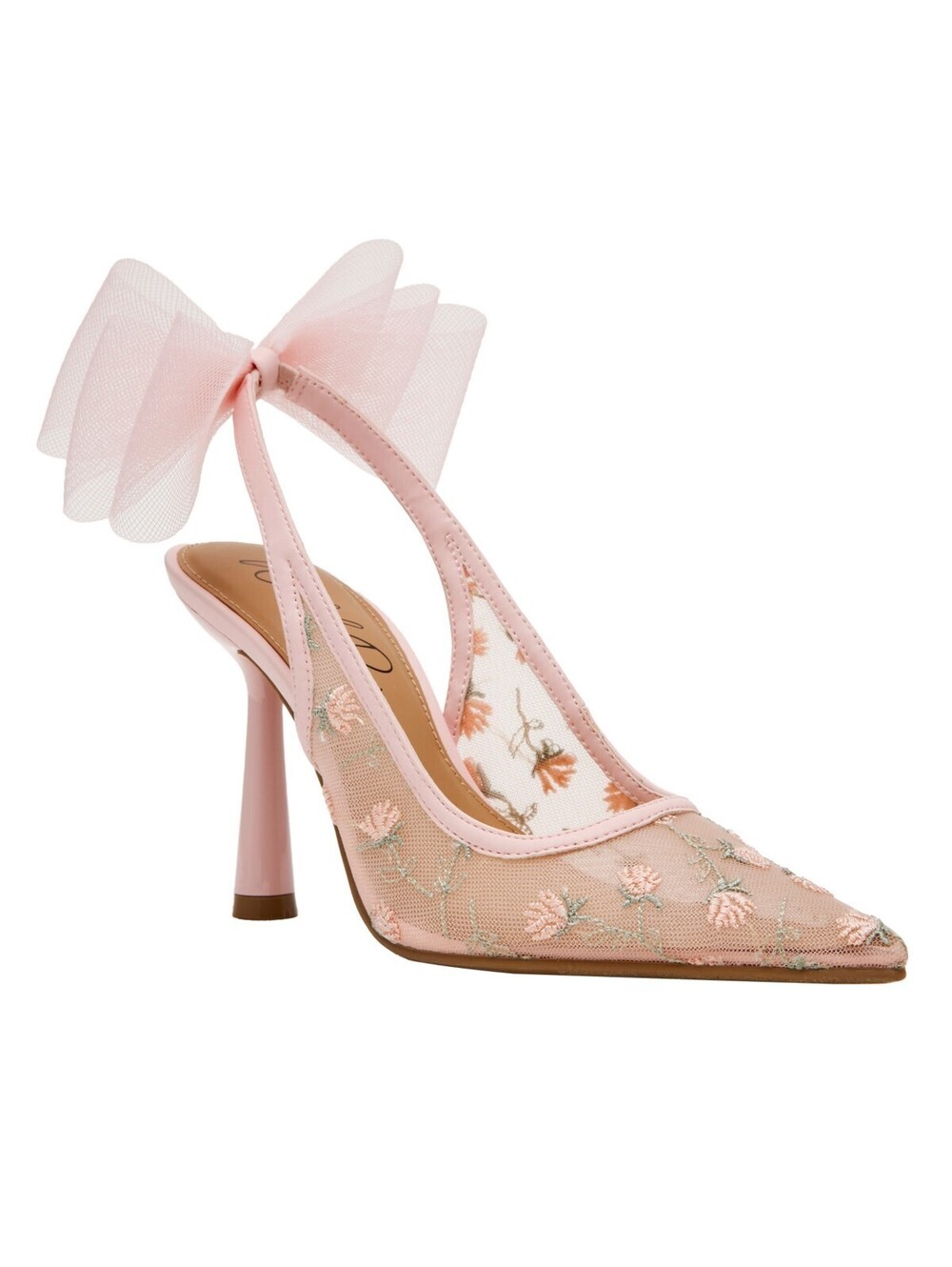 Wild Pair Womens Anaiis Embellished Sli Apple Blossom Mesh 8.5M